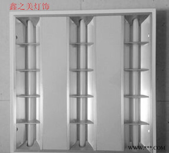 LED格栅灯盘600*600嵌入式T5一体化工厂办公商场超市工程照明全套图3