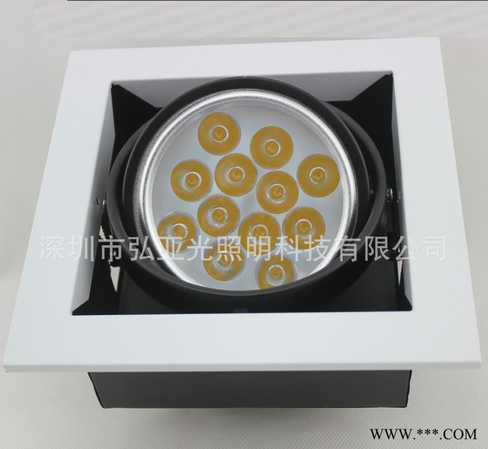 直销 斗胆灯LED豆胆灯单头双头三头格栅灯7W14W12W天图3