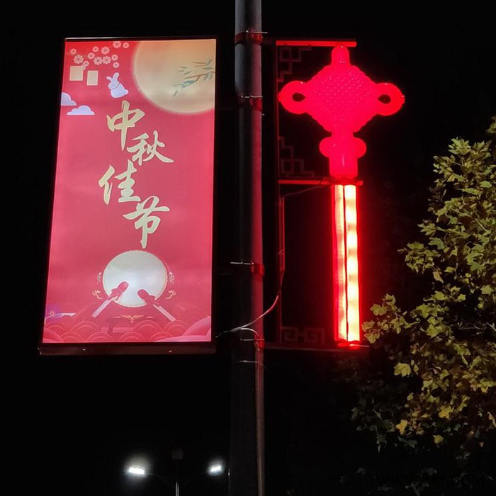厂家现货供应发光中国结led发光灯笼节日景观灯扁形灯笼免费取样图2