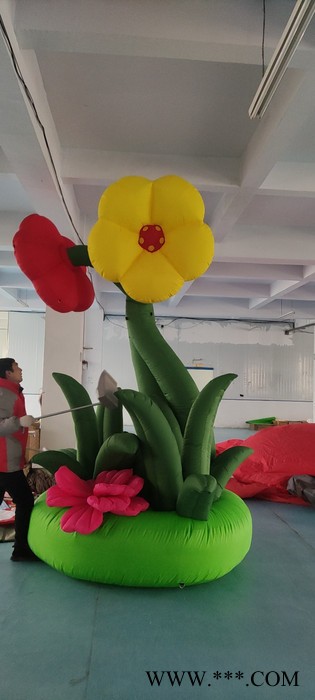 河南非凡气模  定制充气发光莲花气模 充气艺术装置景观灯光节 创意美陈装饰花朵图7