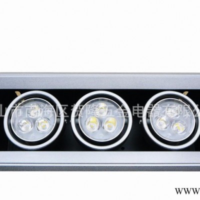 工厂直销9W LED格栅灯 MR16三头3W豆胆灯 9W豆胆