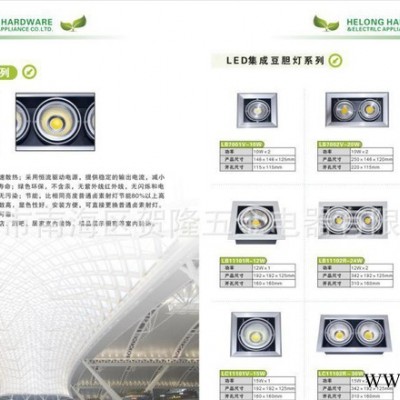 工厂直销10W AR111一头COB格栅灯 10W 一头CO