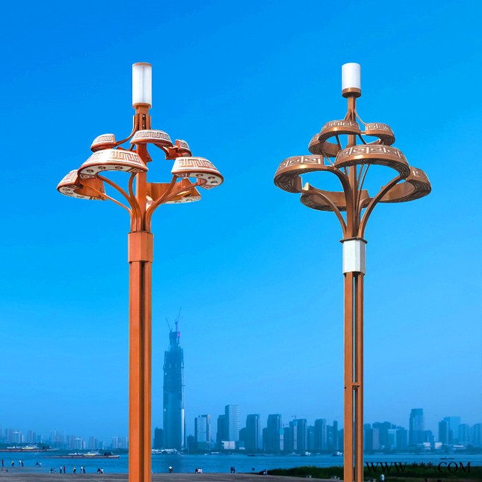 泉辉定制8米12米中式玉兰灯市政工程道路建设艺术造型景观灯图4
