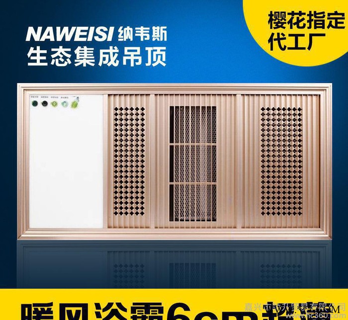 嘉兴集成吊顶浴霸超导超薄风暖LED照明换气多功能五合一