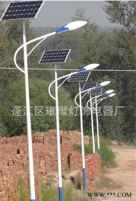 璀璨 双单臂太阳能路灯 LED景观灯 高杆灯 监控杆**图5
