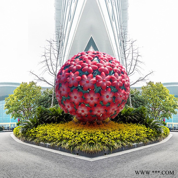 加工定制广场户外景区园林公园花园大型艺术花球美陈亮化景观灯图5