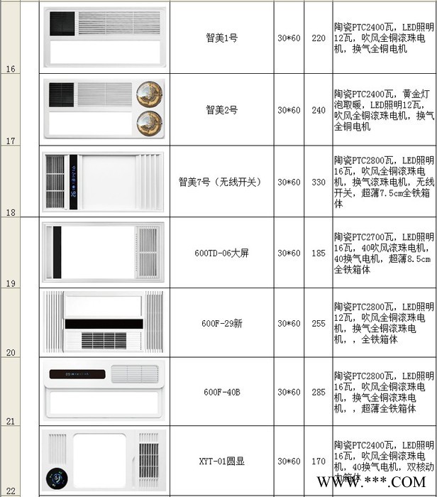 众齐z-384 浴霸图3