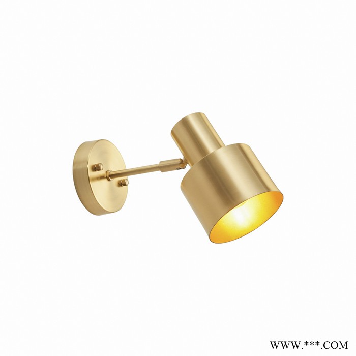 **北欧黄铜镜前灯卧室床头壁灯现代简约复古过道玄关浴室灯具 金属壁灯图5