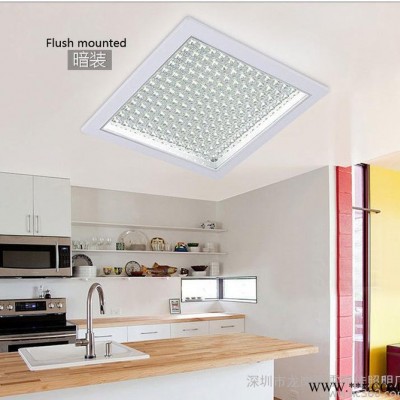 led厨卫灯12W集成吊顶嵌入式防水防潮浴室灯吸顶灯方形灯具