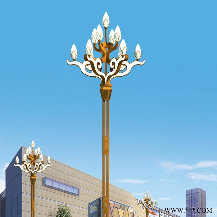 定制各类玉兰灯组合灯 八叉九火组合景观灯 制户外照明led景观灯 8米10米异型灯图5