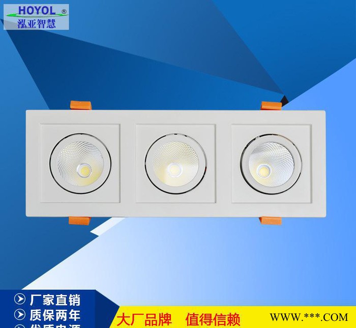 LED筒灯直销双头COB筒灯 7W*2双头天花灯 led格栅灯 led射灯图2