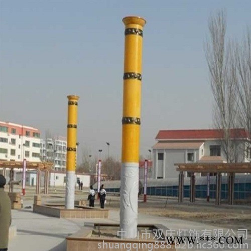 仿云石罗马柱景观灯 透光石景观灯 仿云石透光柱 云石广场灯柱定做图5