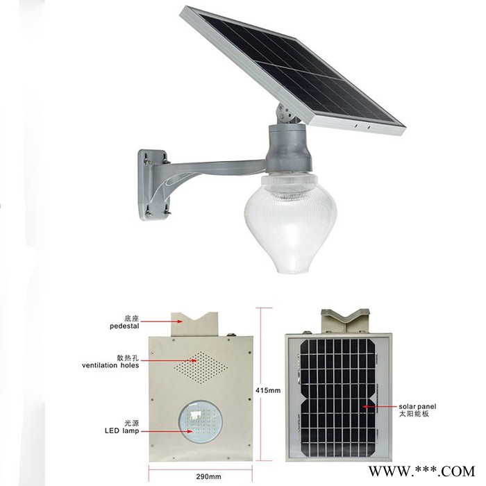 供应一体化太阳能路灯 中升照明太阳能路灯生产厂家 新农村太阳能路灯 小区太阳能道路灯 LED太阳能路灯图5