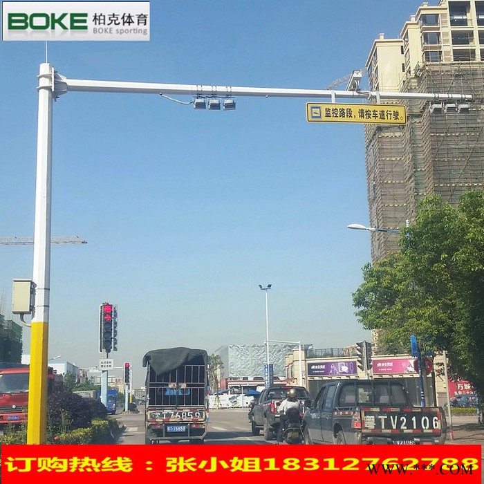 **内外热镀锌双向A字臂道路灯杆，超高亮度LED照明灯图6