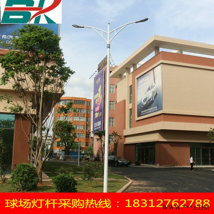 **内外热镀锌双向A字臂道路灯杆，超高亮度LED照明灯图2