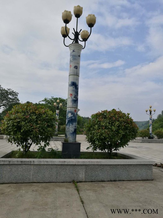 景德镇陶瓷灯柱子路灯柱陶瓷特色景观灯柱路灯定做图4