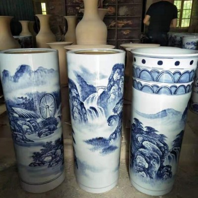 景德镇陶瓷灯柱子路灯柱陶瓷特色景观灯柱路灯定做