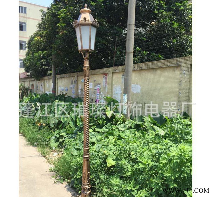 铝型材欧式庭院灯 3.5米双头户外欧式复古太阳能景观灯图6