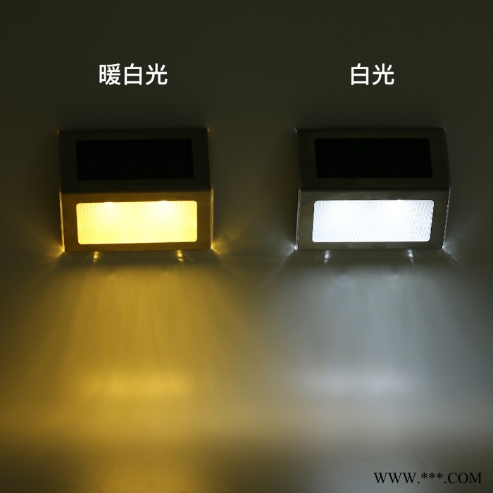 **电商款太阳能楼梯灯 花园庭院防水2LED不锈钢梯台小壁灯 太阳能灯图5