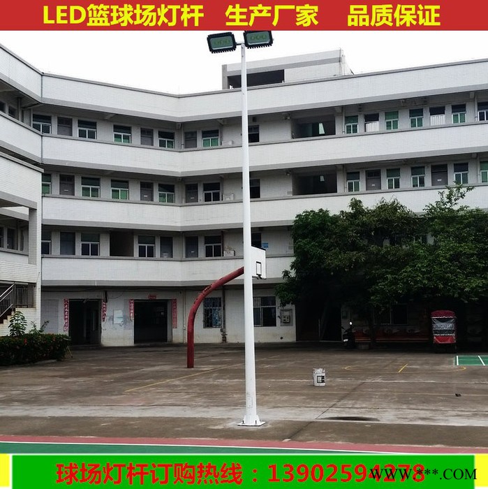 **锥形一拖一球场灯，户外道路灯 篮球场高杆灯批发图7