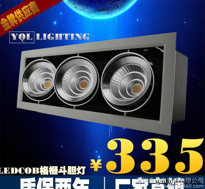 逸企亮20W 30W 40W 60W 90W COB斗胆灯 格栅灯豆胆灯一头两头三头图1