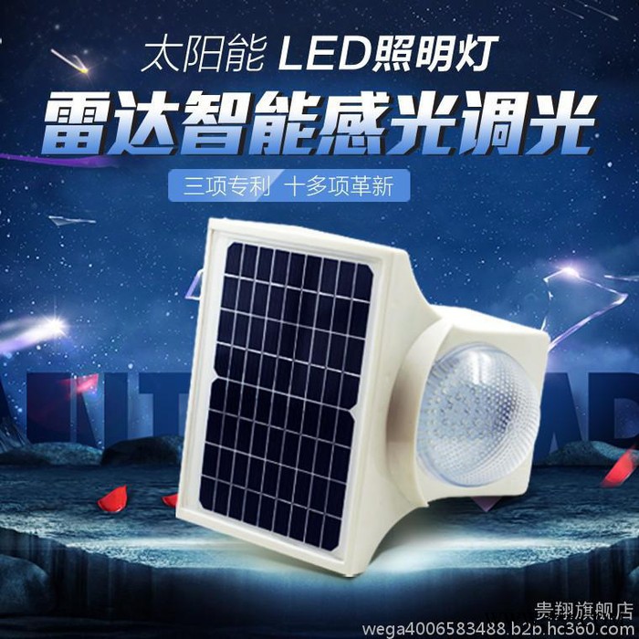 山东贵翔光电有限公司新品旺系列太阳能庭院灯道路灯智能雷达感应控制亮度图3