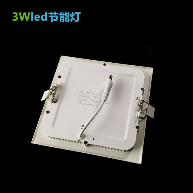 提供 led品牌灯具3Wled节能灯超薄经济款方形面板灯MKTHR-3W图2