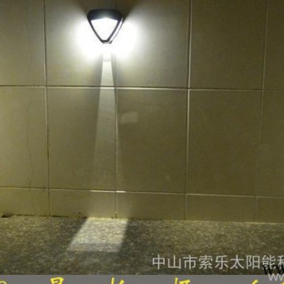 新款超亮出口金角太阳能灯2LED复古壁灯楼梯灯护栏灯走道灯