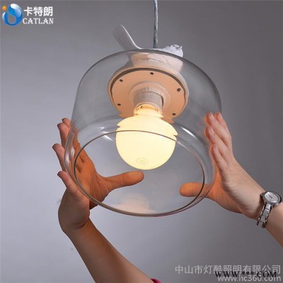 设计师吊灯餐厅吧台儿童房灯北欧创意阳台单头玻璃楼梯灯小鸟吊灯