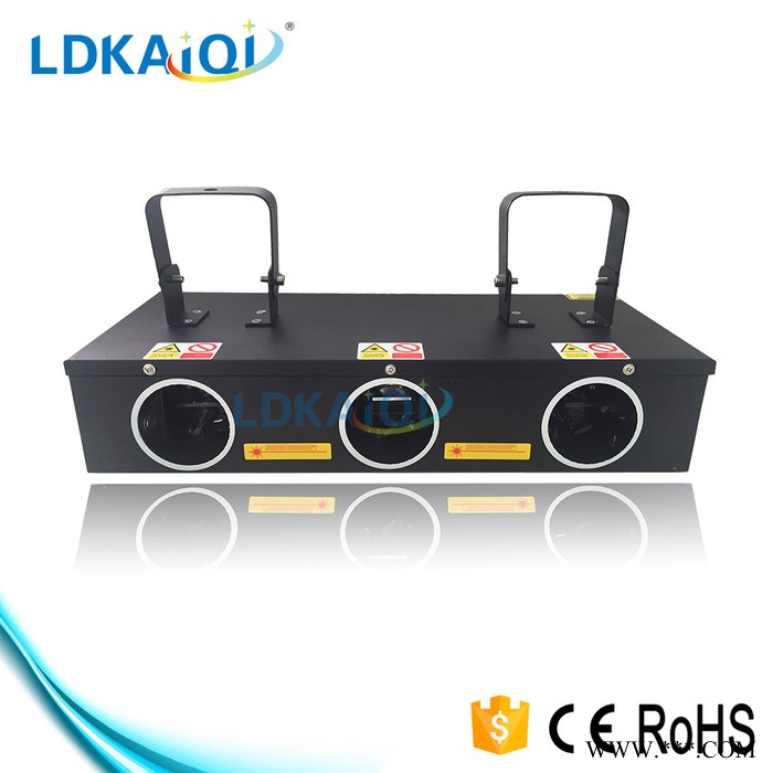 凯奇隆迪LD-160RGB 三眼光束RGB激光灯 ktv包房灯蹦迪 外贸**声控迷你激光灯 镭射闪光灯满天星图1