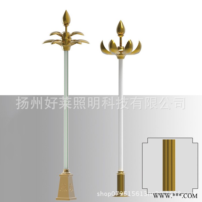 定制 直销 玉兰灯中华灯 广场圆轮道路灯照明 公园景观灯图2