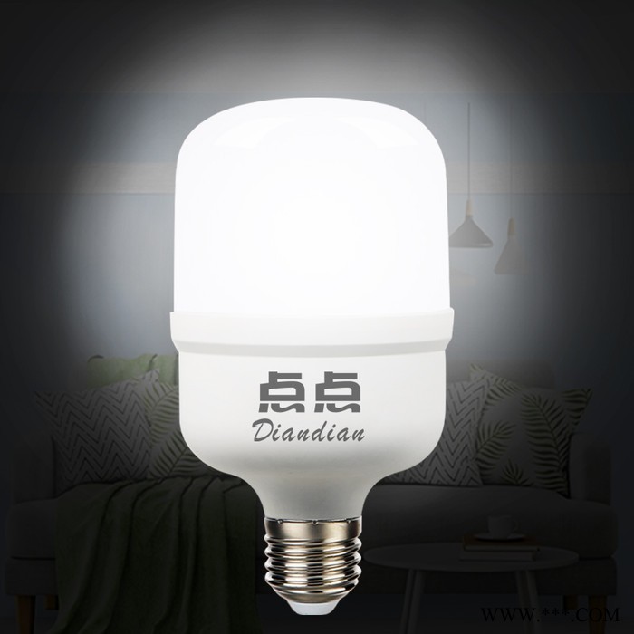 点点T灯  led灯泡e27螺口节能灯泡T泡大功率光源厂家批发家用商用车间工厂照明超亮球泡灯 30w 白光图5