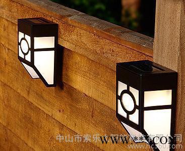 出口太阳能2LED黄光白光墙壁灯 楼梯灯 护栏灯 走道灯图2