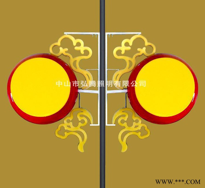 户外LED中国结祥云鼓灯 路灯杆发光中华鼓景观灯图2