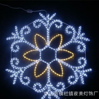 **雪花造型灯  广告灯平面图案灯  工程亮化景观灯