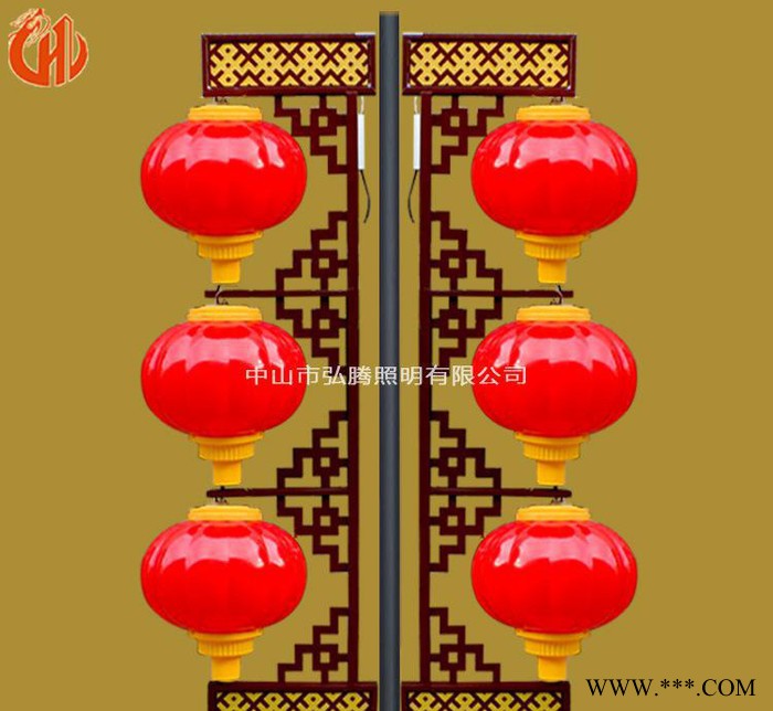市政工程亮化亚克力防水路灯杆led灯笼串 中国结景观灯直销图2