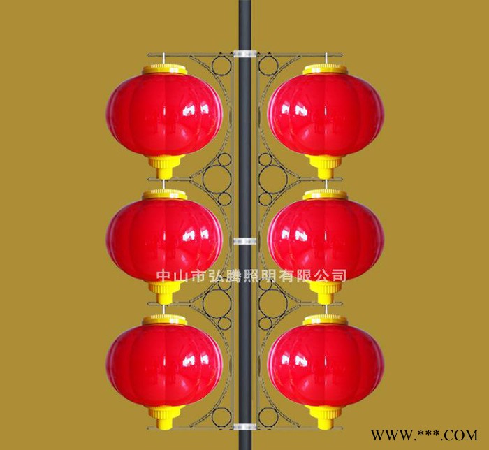 市政工程亮化亚克力防水路灯杆led灯笼串 中国结景观灯直销图3