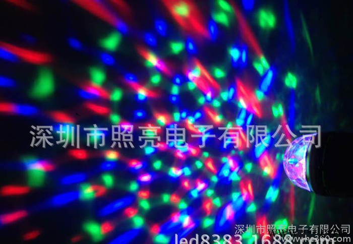 铁杆 七彩旋转灯 LED七彩灯 小灯泡  水晶魔球灯 频闪灯 帕灯 迷你激光灯 户外防水激光灯/投光灯/照明灯图3