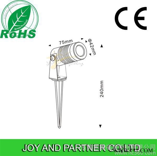 供应鑫福瑞 IP65 1*3W RGB3in1 LED景观灯图3