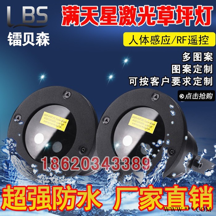 镭贝森**草坪激光灯 圣诞多图案投影激光灯 遥控防水满天星图3
