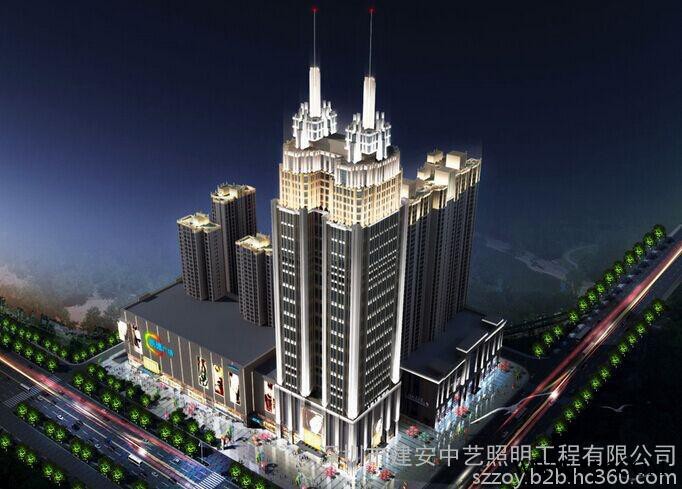 供应楼体建筑一体化亮化工程LED景观灯工程商公司图5