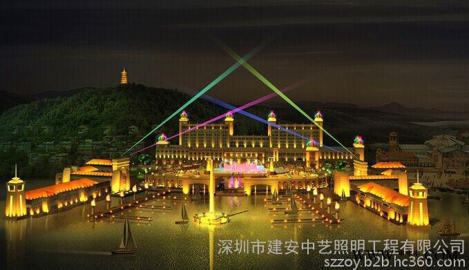 供应楼体建筑一体化亮化工程LED景观灯工程商公司图2