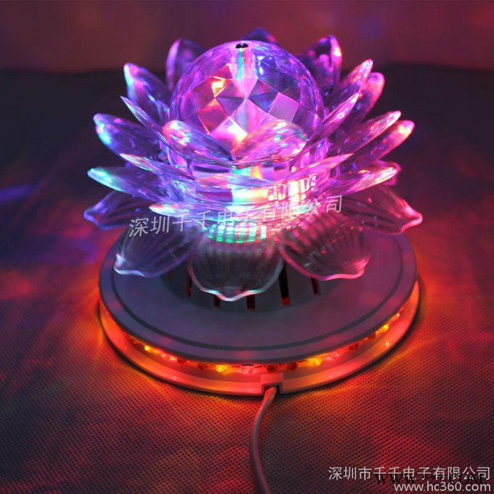 莲花飞碟灯 七彩旋转舞台灯 激光灯图3