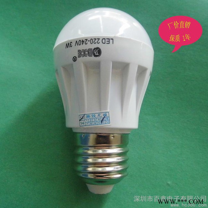 供应百鑫BY-602-3W节能灯、LED球泡灯图1