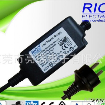 户外激光灯12V 2A防水电源，IP68  欧规两圆插线1米 交期10天