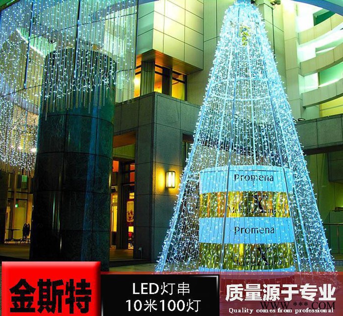 led小彩灯闪灯灯串10米节日婚庆圣诞装饰灯满天星景观灯户外图2