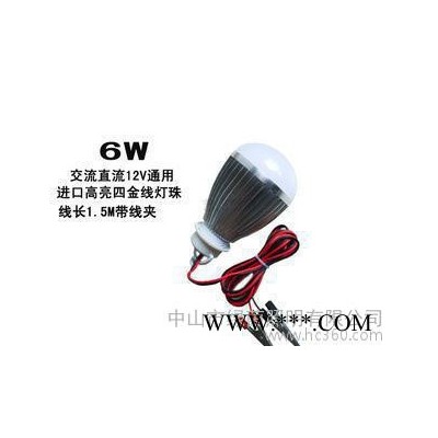 12V蓄电池电瓶LED节能灯 夜市摆地摊 直流led灯泡 带