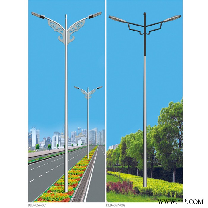 龙泽**LED双臂节能灯 城市道路美观亮化照明路灯 LED路灯可批发定制图1