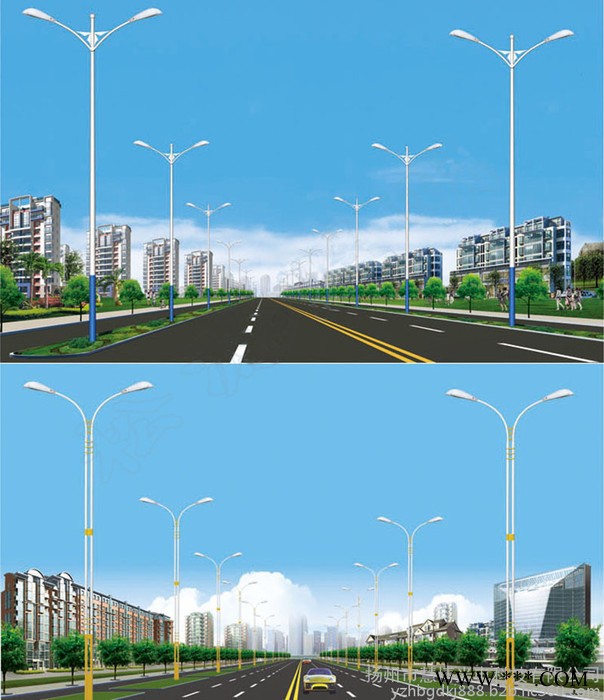 太阳能路灯 LED路灯路灯杆灯杆广告的安装 路灯杆 景观灯 高杆灯图2
