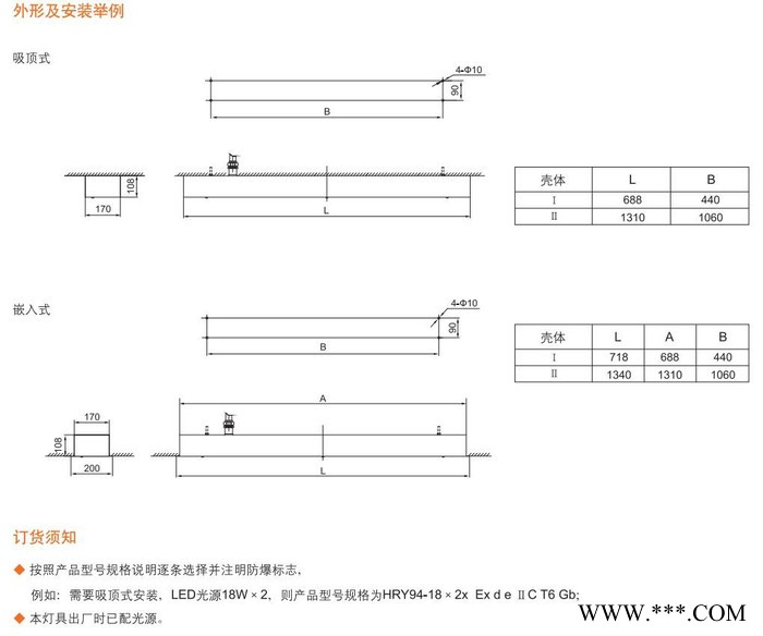 HRY94防爆LED洁净荧光灯图6